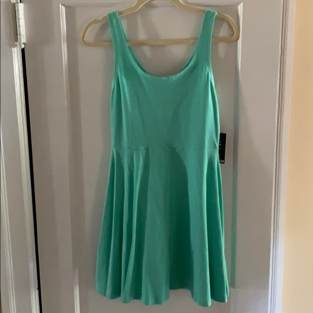Express Turquoise Fit and Flare Dress NWT